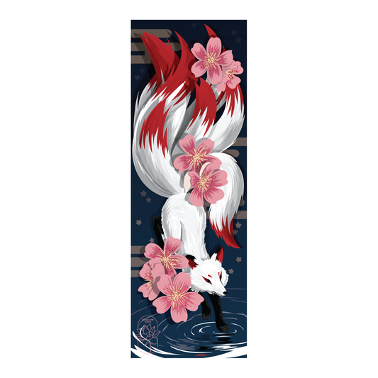 Cherry Blossom Kitsune Bookmark